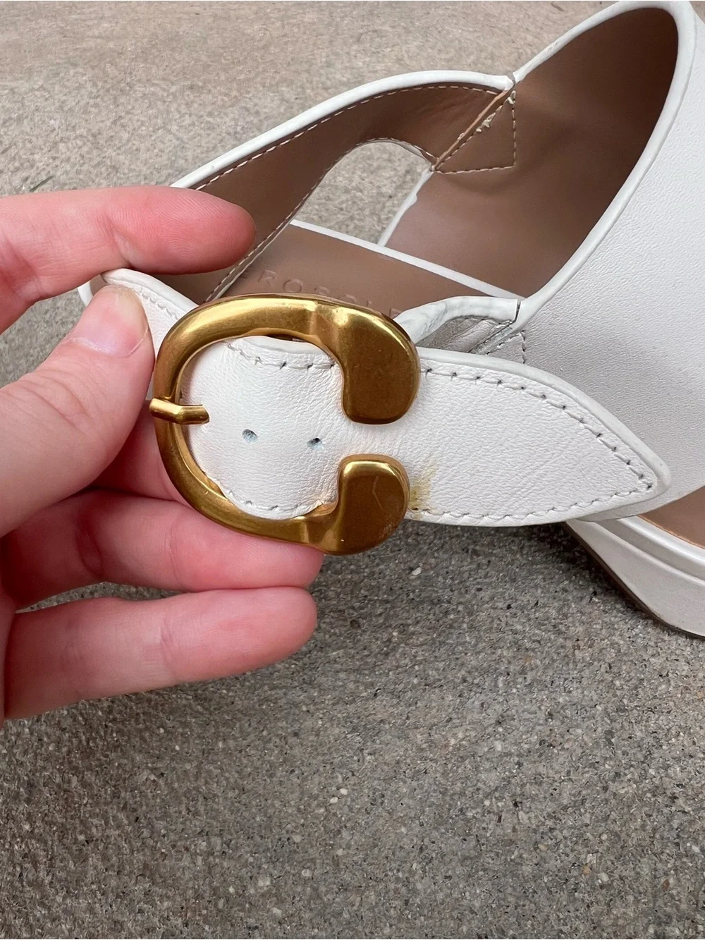 AEROSOLES Cream Platform Block Heel Sandals
